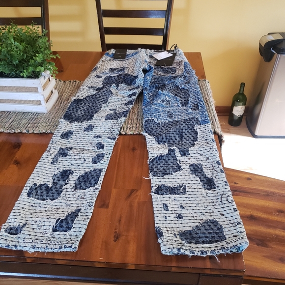 Mens Embellish Denim Jeans 28 NWT $245 retail - Picture 2 of 10